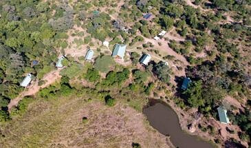 African Safari Guru - Kavinga Safari Camp - Mana Pools National Park - Zimbabwe - Aerial View