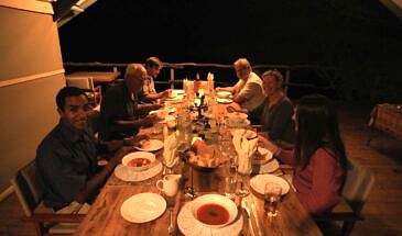 African Safari Guru - Kavinga Safari Camp - Mana Pools National Park - Zimbabwe - dinner-on-the-upper-deck