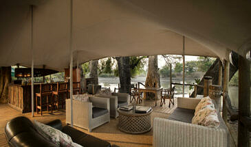 African Safari Guru - Kanga Camp - Mana Pools National Park - Zimbabwe - Lounge Area